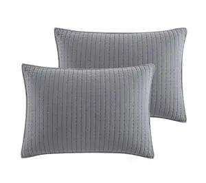 Better Homes and Gardens Standard Quilted Pillow Sham, Grey, 2 Pack Better Homes and Gardens Standard Quilted Pillow Sham, Grey, 2 Pack