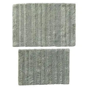 Better Homes & Gardens Cut & Loop Reversible 2-Piece Bath Rug Set, Soft Green, 17 in x 24 in & 20 in x 30 in Better Homes & Gardens Cut & Loop Reversible 2-Piece Bath Rug Set, Soft Green, 17 in x 24 in & 20 in x 30 in