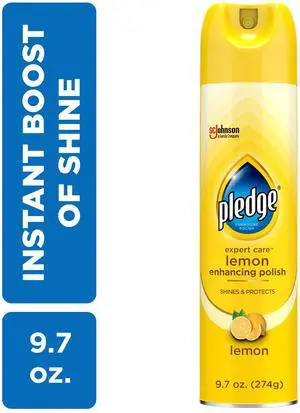 Pledge® Expert Care, Wood Polish Shines and Protects, Lemon Enhancing, Aerosol, 9.7 oz. Pledge® Expert Care, Wood Polish Shines and Protects, Lemon Enhancing, Aerosol, 9.7 oz.