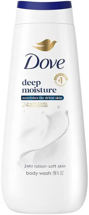Dove Deep Moisture Body Wash with 24hr Lotion-Soft Skin, Moisturizing Skin Cleanser, No Sulfates, No Parabens, 11 fl oz Dove Deep Moisture Body Wash with 24hr Lotion-Soft Skin, Moisturizing Skin Cleanser, No Sulfates, No Parabens, 11 fl oz