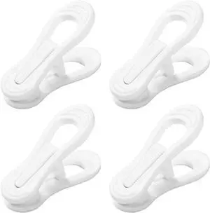 Otylzto 20PCS Multi-Purpose White Hanger Clips, Standard Plastic Clips Otylzto 20PCS Multi-Purpose White Hanger Clips, Standard Plastic Clips