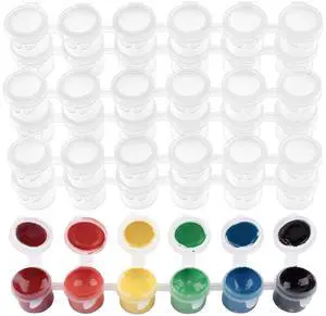 36 Empty Paint Cans with Lids, 5ml/0.75oz Clear Storage Paint Containers, Mini Paint Cups for Art Craft Projects, Kids Classroom School Art Festival 36 Empty Paint Cans with Lids, 5ml/0.75oz Clear Storage Paint Containers, Mini Paint Cups for Art Craft Projects, Kids Classroom School Art Festival
