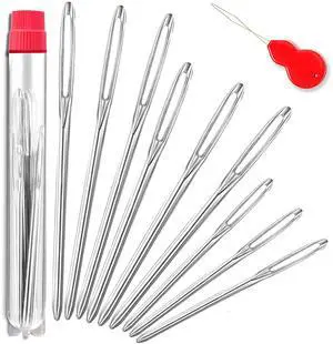 ORRDICE Big Eye Blunt Needles, Stainless Steel Yarn Knitting Needles, Sewing Needles, Hand Knitting Thread Needles, 9-Pack ORRDICE Big Eye Blunt Needles, Stainless Steel Yarn Knitting Needles, Sewing Needles, Hand Knitting Thread Needles, 9-Pack