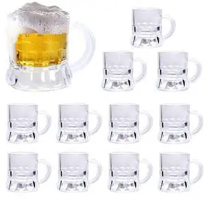 YAXINRUI Mini Shot Glass 1oz Plastic Beer Tasting Cup, 1.75in High, 12pcs for Beer Festivals, Birthday, Wedding, Party, BBQ, Picnic YAXINRUI Mini Shot Glass 1oz Plastic Beer Tasting Cup, 1.75in High, 12pcs for Beer Festivals, Birthday, Wedding, Party, BBQ, Picnic