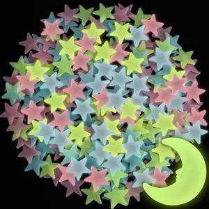 MAQIHAN 200 Glow In The Dark Stars And Moon Stickers For Ceiling, Plastic Space Galaxy Wall Decals For Bedroom MAQIHAN 200 Glow In The Dark Stars And Moon Stickers For Ceiling, Plastic Space Galaxy Wall Decals For Bedroom