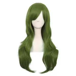 MapofBeauty 71.12cm Long Curly Wig for Costume Cosplay, Olive Green MapofBeauty 71.12cm Long Curly Wig for Costume Cosplay, Olive Green