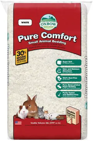 Oxbow Small Animal Bedding 36L, for Hamster, Guinea Pig, Rabbit, White, USA Oxbow Small Animal Bedding 36L, for Hamster, Guinea Pig, Rabbit, White, USA
