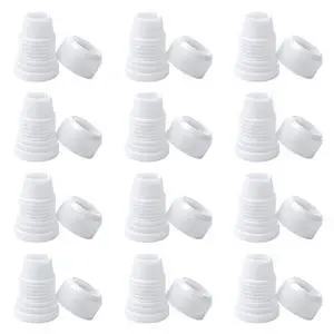 12-Pack Standard Plastic Pipe Bag Coupler for Pipe Tips and Icing Nozzles 12-Pack Standard Plastic Pipe Bag Coupler for Pipe Tips and Icing Nozzles