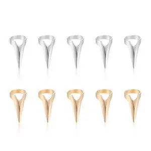10 Pcs Metal Hair Parting Rings, Pinky Selecting Tools 10 Pcs Metal Hair Parting Rings, Pinky Selecting Tools