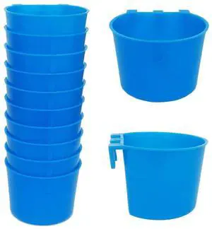 10-Pack 8oz Cage Cup Bird Feeder Seed Bowl Chicken Feeder Watering Dish Rabbit Water Food Hanging Wire Cage Box for Parrots Parakeets Game Birds Poultry Pigeons 10-Pack 8oz Cage Cup Bird Feeder Seed Bowl Chicken Feeder Watering Dish Rabbit Water Food Hanging Wire Cage Box for Parrots Parakeets Game Birds Poultry Pigeons