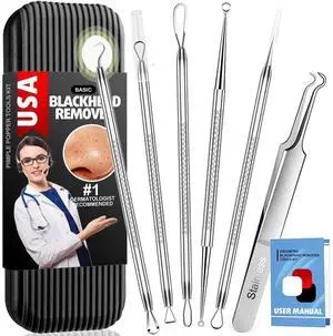 Cbiumpro 6-Pack Blackhead Remover Tool, Pimple Popper Tool Kit Cbiumpro 6-Pack Blackhead Remover Tool, Pimple Popper Tool Kit
