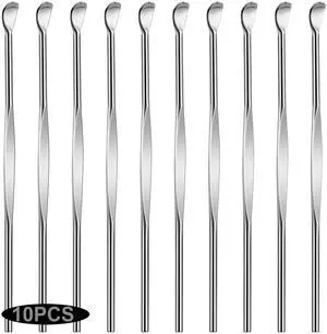 10Pcs Silver Metal Ear Cleaner Ear Pick Ear Spoon Earwax Curette Remover Tool Hanging Cleaning Tool for Ear Keychain Key Pendant, for Adults and Children 10Pcs Silver Metal Ear Cleaner Ear Pick Ear Spoon Earwax Curette Remover Tool Hanging Cleaning Tool for Ear Keychain Key Pendant, for Adults and Children