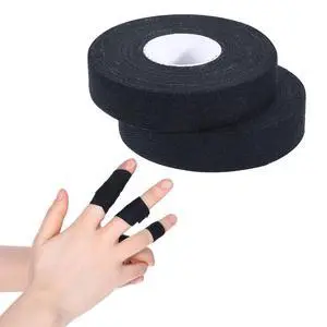 2 Rolls Finger Tape, 0.6-Inch x 32-Feet, Extra Strong Adhesive, Athletic Tape for Fingers, Hands, Toes, Rock Climbing, Skin-Friendly, Outdoor Sports, Football (Black) 2 Rolls Finger Tape, 0.6-Inch x 32-Feet, Extra Strong Adhesive, Athletic Tape for Fingers, Hands, Toes, Rock Climbing, Skin-Friendly, Outdoor Sports, Football (Black)