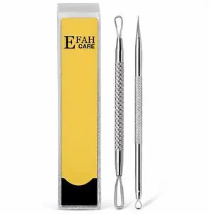 2Pcs Stainless Steel Surgical Pimple Extractor Acne Tool Blackhead Remover 2Pcs Stainless Steel Surgical Pimple Extractor Acne Tool Blackhead Remover