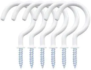 Yuntop 12 Pack Vinyl Coated Ceiling Hooks, Screw-in Mug Hooks Yuntop 12 Pack Vinyl Coated Ceiling Hooks, Screw-in Mug Hooks