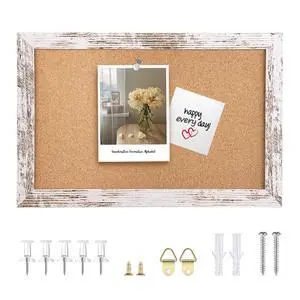 Cork Bulletin Board 11.8x8.6Inches Mini Decorative Hanging Framed Pin Board Vision Board with Wooden Frame for School Home Office (2230, WH, 1p) Cork Bulletin Board 11.8x8.6Inches Mini Decorative Hanging Framed Pin Board Vision Board with Wooden Frame for School Home Office (2230, WH, 1p)