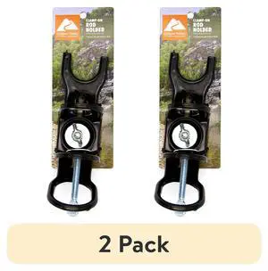 2-Pack Ozark Trail Adjustable Clamp-On Fishing Rod Holder with Rubber-Coated Clamp for Flat Mounting Surfaces 2-Pack Ozark Trail Adjustable Clamp-On Fishing Rod Holder with Rubber-Coated Clamp for Flat Mounting Surfaces