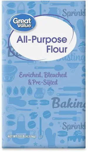 Great Value All-Purpose Flour, 10 lb Bag Great Value All-Purpose Flour, 10 lb Bag