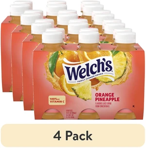 Welch's Orange Pineapple Juice Drink, 10 fl oz On-the-Go Bottle, 4 Pack (Pack of 6) Welch's Orange Pineapple Juice Drink, 10 fl oz On-the-Go Bottle, 4 Pack (Pack of 6)