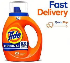Tide Laundry Detergent Liquid with 6X Boosted Cleaning Power, Original Scent, 29 fl oz, 23 Loads Tide Laundry Detergent Liquid with 6X Boosted Cleaning Power, Original Scent, 29 fl oz, 23 Loads