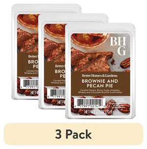Better Homes & Gardens Brownie Pecan Pie Scented Wax Melts, 2.5 oz, 3 Pack Better Homes & Gardens Brownie Pecan Pie Scented Wax Melts, 2.5 oz, 3 Pack