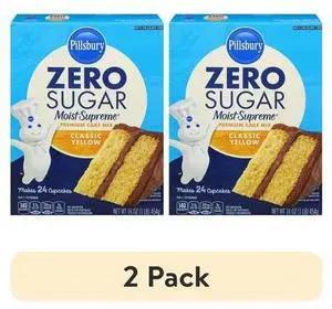 Pillsbury Zero Sugar Moist Supreme Yellow Premium Cake Mix, 16 oz Box (2 Pack) Pillsbury Zero Sugar Moist Supreme Yellow Premium Cake Mix, 16 oz Box (2 Pack)