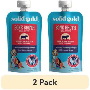 2 Pack Solid Gold Bone Broth Meal Topper for Dogs, Grain-Free, Beef Flavor, 8 oz 2 Pack Solid Gold Bone Broth Meal Topper for Dogs, Grain-Free, Beef Flavor, 8 oz