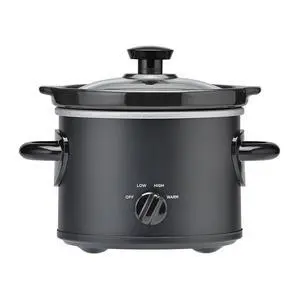 Mainstays 2-Quart Round Slow Cooker with Glass Lid and Matte Black Finish Mainstays 2-Quart Round Slow Cooker with Glass Lid and Matte Black Finish
