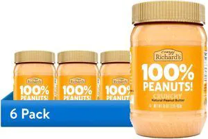 Crazy Richard's Cruncy Peanut Butter 16oz, 6 Pack Crazy Richard's Cruncy Peanut Butter 16oz, 6 Pack