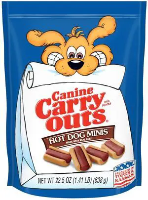 Canine Carry Outs Hot Dog Minis Dog Treats, 22.5 oz Bag Canine Carry Outs Hot Dog Minis Dog Treats, 22.5 oz Bag