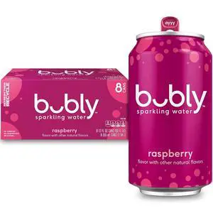 Bubly Sparkling Water Raspberry, 12 Fl Oz Cans (8 Pack) Bubly Sparkling Water Raspberry, 12 Fl Oz Cans (8 Pack)