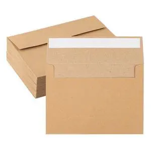 50 Pack 4x6 Inch Brown Kraft Envelopes for Invitations, Cards and Postcards 50 Pack 4x6 Inch Brown Kraft Envelopes for Invitations, Cards and Postcards