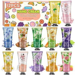 VESPRO 12-Pack Hand Cream Gift Set, Travel Size Mini Moisturizing Lotion for Dry Cracked Hands, Thank You Gifts, Party Favors, Teacher Gifts VESPRO 12-Pack Hand Cream Gift Set, Travel Size Mini Moisturizing Lotion for Dry Cracked Hands, Thank You Gifts, Party Favors, Teacher Gifts