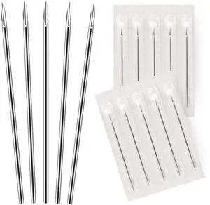 BodyJ4You 10PC 16G Sterile Disposable Sharp Surgical Stainless Steel Piercing Needles - Nose Septum Ear Tragus Helix Labret Nipple Lip Navel BodyJ4You 10PC 16G Sterile Disposable Sharp Surgical Stainless Steel Piercing Needles - Nose Septum Ear Tragus Helix Labret Nipple Lip Navel