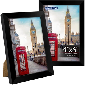 4x6 Picture Frames 2 Pack, Black, HD Plexiglass, Lightweight Poster Frame for Wall/Tabletop Display, Horizontal/Vertical for Graduation Office Home Decor 4x6 Picture Frames 2 Pack, Black, HD Plexiglass, Lightweight Poster Frame for Wall/Tabletop Display, Horizontal/Vertical for Graduation Office Home Decor