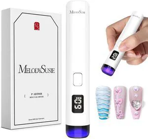 MelodySusie P-ART01R Handheld Flash Cure Nail Lamp with Eye-Protection Cover MelodySusie P-ART01R Handheld Flash Cure Nail Lamp with Eye-Protection Cover