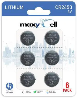 CR2450 Lithium Coin Cell Battery 3V High-Capacity Long-Lasting Leak-Proof (6 Pack) CR2450 Lithium Coin Cell Battery 3V High-Capacity Long-Lasting Leak-Proof (6 Pack)
