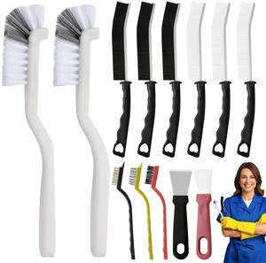13 Pcs Crevice Cleaning Brush Set, Hard Bristle Scrub Brushes for Kitchen, Bathroom, Corner, Sink, Cup, Bottle 13 Pcs Crevice Cleaning Brush Set, Hard Bristle Scrub Brushes for Kitchen, Bathroom, Corner, Sink, Cup, Bottle