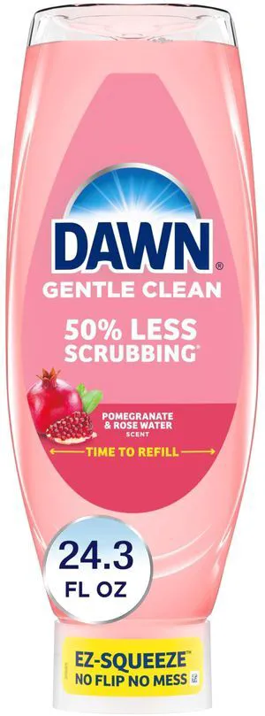 Dawn Gentle Clean EZ-Squeeze Dish Soap, Pomegranate and Rose Water Scent, 24.3 fl oz Dawn Gentle Clean EZ-Squeeze Dish Soap, Pomegranate and Rose Water Scent, 24.3 fl oz