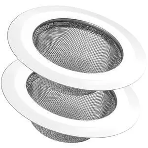 2Pcs Stainless Steel Mesh Kitchen Sink Strainer, 4.5" Large Wide Rim Drain Cover Basket Catcher 2Pcs Stainless Steel Mesh Kitchen Sink Strainer, 4.5" Large Wide Rim Drain Cover Basket Catcher