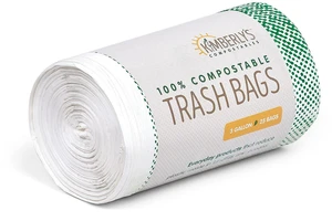 KC's 3-Gallon Compostable Trash Bags with Drawstring, 100 Count, Small Biodegradable, for Bathroom, Bedroom, Office & Food Scraps, Certified ASTM D6400 & OK Compost HOME KC's 3-Gallon Compostable Trash Bags with Drawstring, 100 Count, Small Biodegradable, for Bathroom, Bedroom, Office & Food Scraps, Certified ASTM D6400 & OK Compost HOME