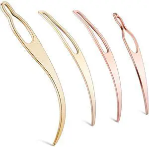 WILLBOND 4 Pcs Interlocking Tool for Locs, Rose Gold, Gold WILLBOND 4 Pcs Interlocking Tool for Locs, Rose Gold, Gold