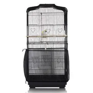 ASOCEA Bird Cage Seed Catcher Universal Adjustable Nylon Mesh Netting Skirt for Round Square Cages, Black 78.7Inch ASOCEA Bird Cage Seed Catcher Universal Adjustable Nylon Mesh Netting Skirt for Round Square Cages, Black 78.7Inch