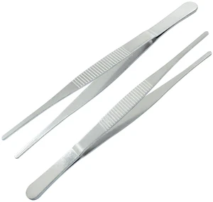 2 Pcs 6 Inch Stainless Steel Straight Forceps 2 Pcs 6 Inch Stainless Steel Straight Forceps