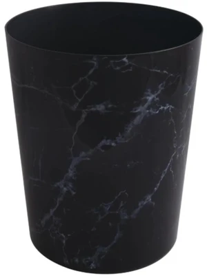 Mainstays 5Gallon Small Plastic Bathroom Trash Can, No Lid, Black Marble Mainstays 5Gallon Small Plastic Bathroom Trash Can, No Lid, Black Marble
