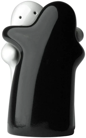 Black White Couple Hug Design Salt and Pepper Shakers Set, Novelty Modern Vintage Easy Refill Dispenser Black White Couple Hug Design Salt and Pepper Shakers Set, Novelty Modern Vintage Easy Refill Dispenser
