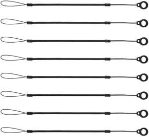BOXOB 8pcs 9.8 Inch Elastic Tether Lanyard for Stylus Pen, Retractable Spring Coil Strap, Anti-Lose Cord for Tablet Touchscreen, Black BOXOB 8pcs 9.8 Inch Elastic Tether Lanyard for Stylus Pen, Retractable Spring Coil Strap, Anti-Lose Cord for Tablet Touchscreen, Black