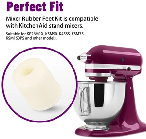 Mixer Rubber Feet Compatible with KitchenAid Stand Mixers, Replacement Parts 4161530, 9709707 for KSM90, K45SS, KSM75 (5 Pack) Mixer Rubber Feet Compatible with KitchenAid Stand Mixers, Replacement Parts 4161530, 9709707 for KSM90, K45SS, KSM75 (5 Pack)