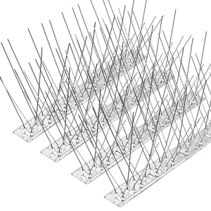 Ley's Stainless Steel Bird Spikes 3.2FT (3 Pack) - Pigeon & Small Bird Repellent for Roof, Fence, Balcony, Outdoor Ley's Stainless Steel Bird Spikes 3.2FT (3 Pack) - Pigeon & Small Bird Repellent for Roof, Fence, Balcony, Outdoor