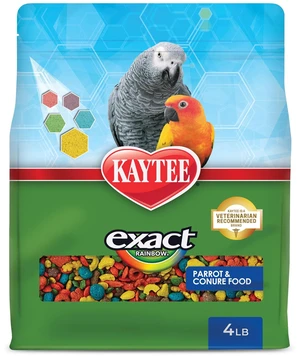 Kaytee Exact Rainbow Parrot & Conure Pet Bird Food, 4 Pounds Kaytee Exact Rainbow Parrot & Conure Pet Bird Food, 4 Pounds
